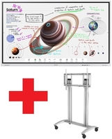 Samsung Flip Pro WM75B Flipchart 190, 5 cm 75 Zoll + Peerless-AV SR598 Rollwagen höhenverstellbar