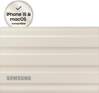 Samsung T7 Shield 1TB - Beige für PC/Mac