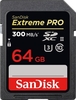 SanDisk Extreme PRO R300/W260 SDXC 64GB,  UHS-II U3,  Class 10