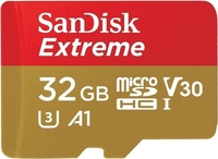 SanDisk Extreme R100/W60 microSDHC 32GB,  UHS-I U3,  A1,  Class 10
