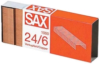 SAX Heftklammern 24/6 verkupfert - 1.000 Stück