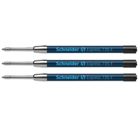 Schneider Kugelschreibermine Expressmine schwarz 735 F,  3er 0.4 mm F (fein) Schwarz