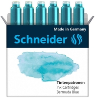 Schneider Tintenpatronen für Füller Tintenpatrone Bermuda blau 6St Bermuda Blue