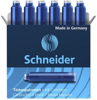 Schneider Tintenpatronen für Füller Tintenpatrone blau 6St. blau