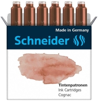 Schneider Tintenpatronen für Füller Tintenpatrone Cognac 6 St. cognac