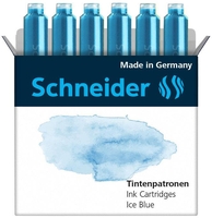 Schneider Tintenpatronen für Füller Tintenpatrone Ice blau 6 St. Ice Blue