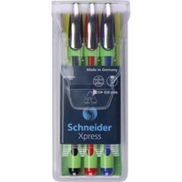 Schneider Xpress Fineliner schwarz,  rot,  blau - 3er-Etui