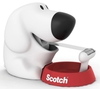 Scotch Tischabroller Hund-Abroller + 1 Rolle weiß