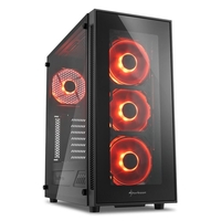 Sharkoon TG5 Glass Red ATX-Midi-Tower Gehäuse ohne Netzteil