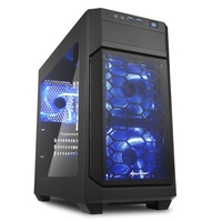 Sharkoon V1000 Window Micro-ATX Gehäuse ohne Netzteil Schwarz
