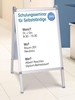 Showdown® Displays Kundenstopper Kundenstopper A1 Prime DIN A0,  DIN A1 2-Fach Silber