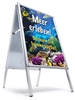 Showdown® Displays Kundenstopper Kundenstopper Standard RondoA1 DIN A0,  DIN A1 2-Fach Silber