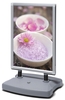Showdown® Displays Kundenstopper Kundenstopper Windtalker A1 si DIN A0,  DIN A1 2-Fach Silber