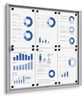 Showdown® Displays Schaukästen Jansen Schaukasten XS 6xA4 6x DIN A4 keine-Fach Silber