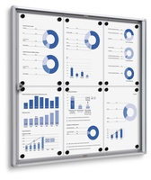 Showdown® Displays Schaukästen Jansen Schaukasten XS 6xA4 6x DIN A4 keine-Fach Silber