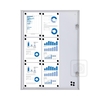 Showdown® Displays Schaukästen Jansen Schaukasten XS 9xA4 9x DIN A4 keine-Fach Silber