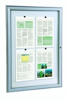 Showdown® Displays Schaukästen Schaukasten S 4xA4 4x DIN A4 keine-Fach alu