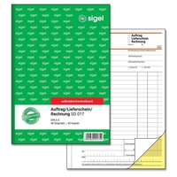 sigel Auftrag/Lieferscheine /Rechnungen Formularbuch SD017 - 2 x 40 Blatt