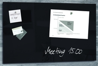 SIGEL Glas-Magnettafeln G-Magnetboard schwarz 100x65cm 100, 0 x 65, 0 cm Tempered Glas,  Rückseite Metall Schwarz