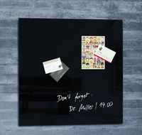 SIGEL Glas-Magnettafeln G.-Magnetboard schwarz 48x48cm 48, 0 x 48, 0 cm Tempered Glas,  Rückseite Metall Schwarz