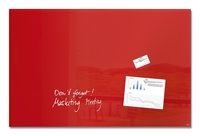 SIGEL Glas-Magnettafeln Glas-Magnetboard rot 100x65cm 100, 0 x 65, 0 cm Tempered Glas,  Rückseite Metall Rot