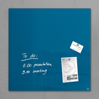 SIGEL Glas-Magnettafeln Magnetboard 48x48cm petrolblau 48, 0 x 48, 0 cm Tempered Glas,  Rückseite Metall Blau