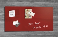 SIGEL Glas-Magnettafeln Magnetboard 91x46cm rot 91, 0 x 46, 0 cm Tempered Glas,  Rückseite Metall Rot
