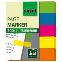 sigel Haftmarker farbsortiert - 4 x 50 Streifen