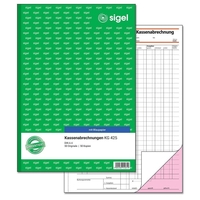 sigel Kassenabrechnung Formularbuch KG425 - 2 x 50 Blatt
