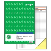 SIGEL Kassenformulare Kassenbuch/EDV Kassenbuch,  A4,  KP KG429 DIN A4 2x 50 Seiten