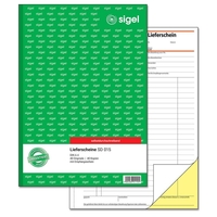 sigel Lieferschein mit Empfangsschein Formularbuch SD015 - 2 x 40 Blatt