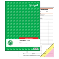 SIGEL Lieferscheine Lieferschein mit Empfangsschein Lieferschein m. Empf.,  A4,  SD SD016 DIN A4 3x 40 Seiten