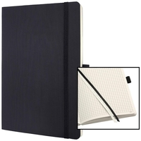 SIGEL Notizbuch Notizbuch,  13, 5x21cm,  schwarz ca. DIN A5 kariert schwarz