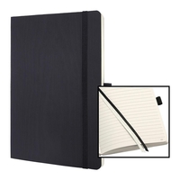SIGEL Notizbuch Notizbuch,  13, 5x21cm,  schwarz ca. DIN A5 liniert schwarz