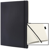 SIGEL Notizbuch Notizbuch,  18, 7x27cm,  schwarz ca. DIN A4 liniert schwarz