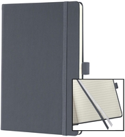 SIGEL Notizbuch Notizbuch, A5, liniert, d´grau,  ca. DIN A5 liniert dunkelgrau