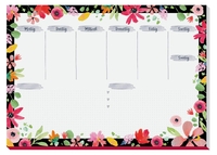 SIGEL Schreibtischunterlage Flower Love Papier weiß/bunt