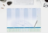 SIGEL Schreibtischunterlage mit Kalender Papier blau/grün