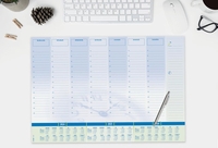 SIGEL Schreibtischunterlage mit Kalender Papier blau/grün