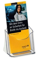 sigel Tischprospekthalter Acryl 1/3 DIN A4 - transparent