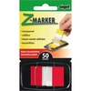 sigel Z-Marker Haftmarker rot - 50 Streifen