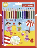 STABILO Buntstifte STABILO Trio,  dick 18er Mehrfarbig