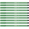 STABILO Filzstifte Fasermaler Pen 68 grün,  10 St. 1.0 mm Grün