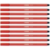 STABILO Filzstifte Fasermaler Pen 68 rot,  10 St. 1.0 mm Rot