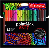 STABILO Filzstifte Fil pointMax 18er ARTY Etui 0.8 Mehrfarbig