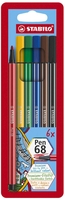 STABILO Filzstifte Pen 68 Farbs.(rot, grün, gelb,  1.0 mm Mehrfarbig