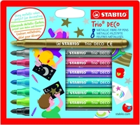 STABILO Filzstifte STABILO Trio DECO 8er Etui 3.0 mm Mehrfarbig