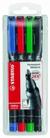 STABILO Folienstifte STABILO OHPen M Wf Farbs. 4er 1.0 mm Mehrfarbig
