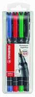 STABILO Folienstifte STABILO OHPen S Wf Farbs. 4er 0.4 mm Mehrfarbig