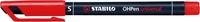 STABILO Folienstifte STABILO OHPen S Wf rt 10S 0.4 mm Rot